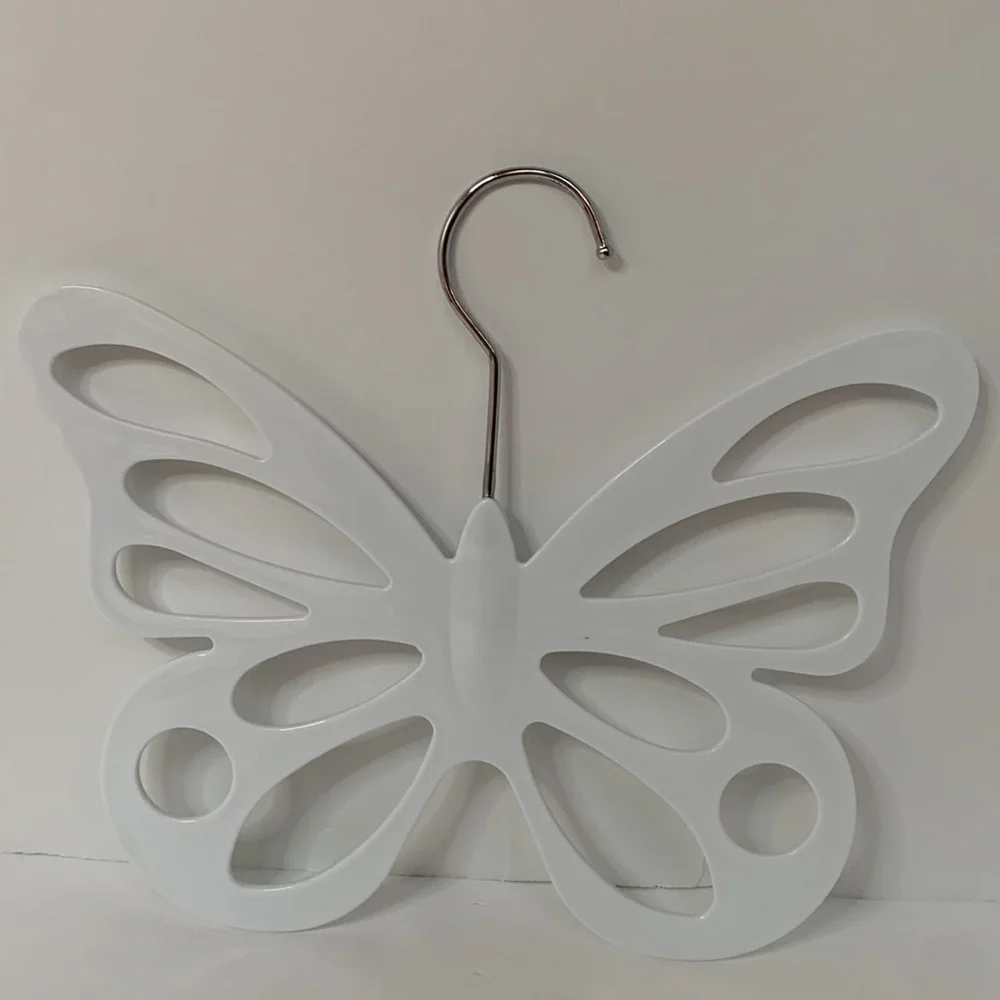 White Butterfly Scarf Holder